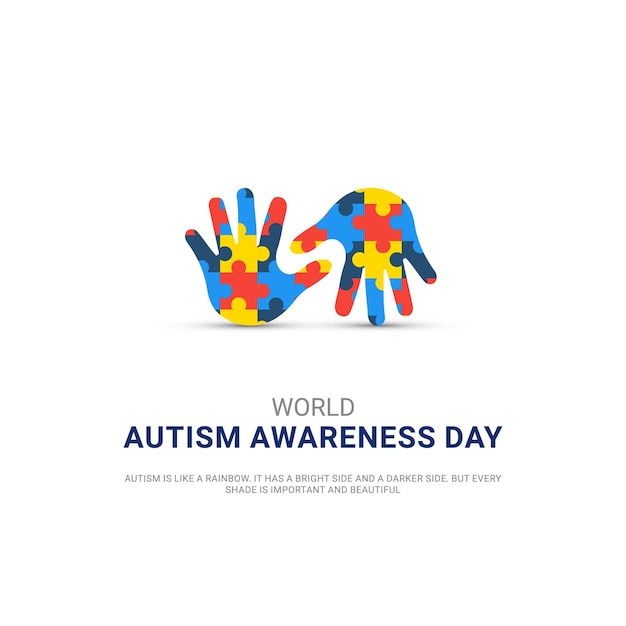 Vector world autism awareness day