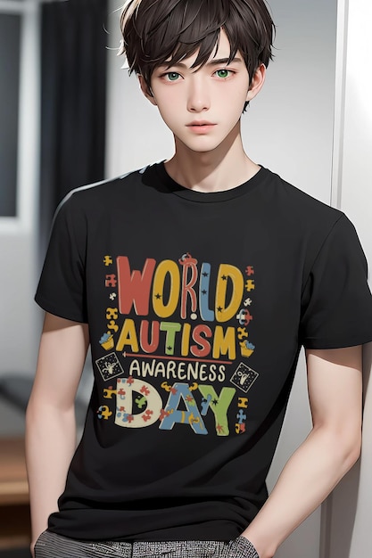 world autism awarenessday t shirt design