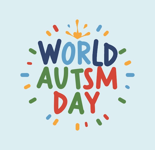 World autism day font style icon un simbolo di comprensione e accettazione