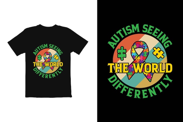 ベクトル 世界自閉症の日 t シャツ デザインのベクトル。マグシャツなどのtシャツグラフィック