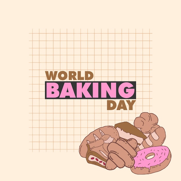 world baking day design vector