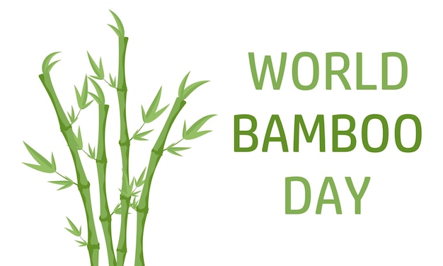 World bamboo day september 18 Vector illustration