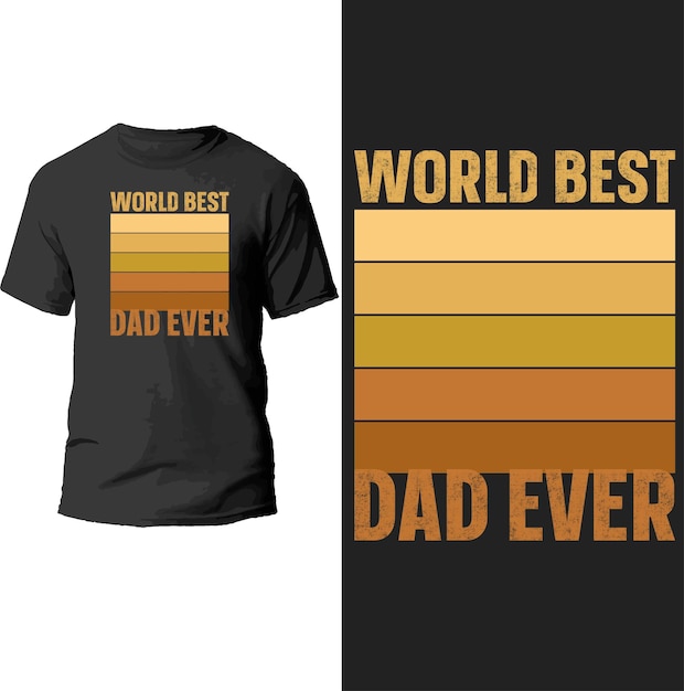 T-shirt con il miglior papà del mondo.