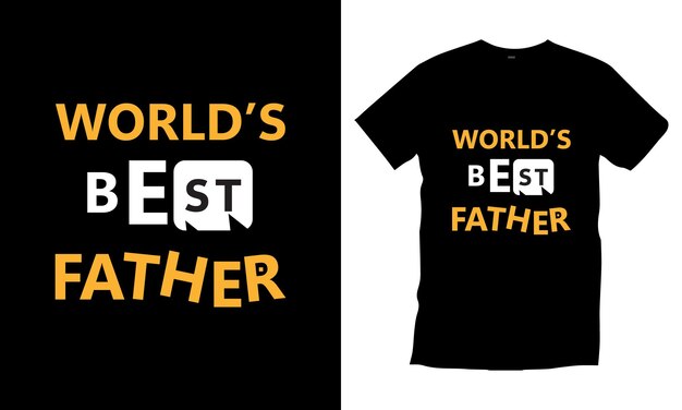 World best father typography t shirt design Premium Vector