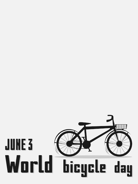 World bicycle day poster template June 3 Bike eco transport