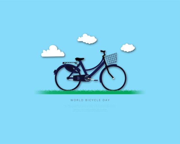 World bicycle day vector illustration with bicycle design.