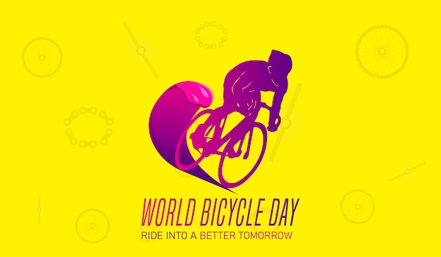 World Bicycle day vector illustration