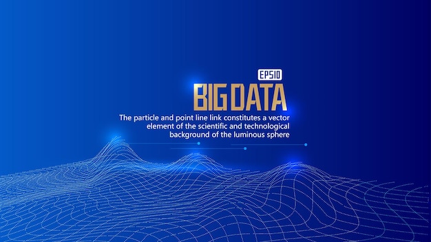 Sfondo di big data del mondo sfondo di big data di rete vettoriale