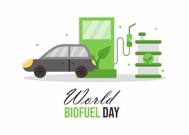 Vector world biofuel day