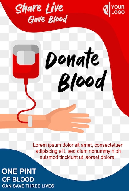 World blood day poster template