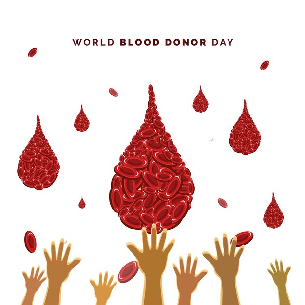 Illustrazione della giornata mondiale della donazione di sangue