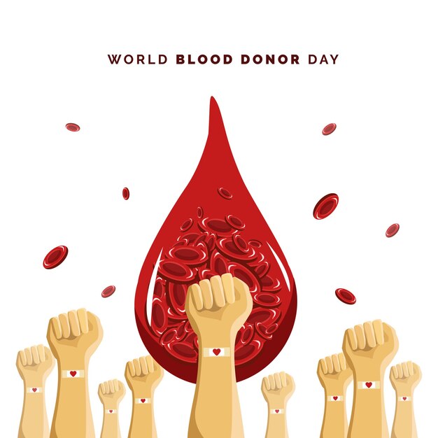 Illustrazione della giornata mondiale della donazione di sangue