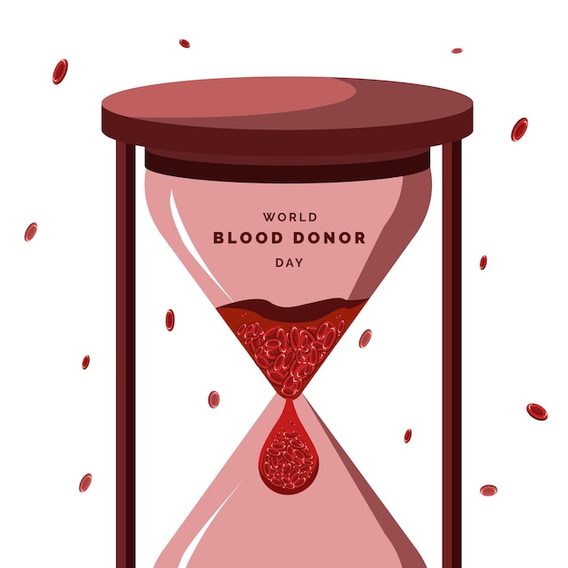 World blood donation day illustration