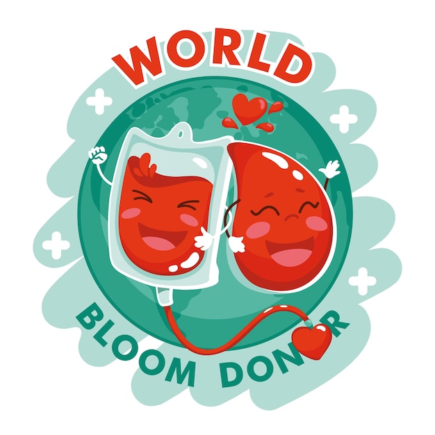 World blood donation day Poster Vector