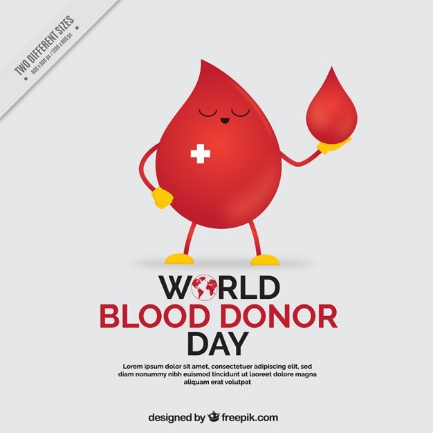 Vettore mondiale donatore di sangue day background