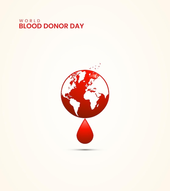 Vector world blood donor day blood donor drop blood design for social media banner poster vector