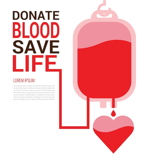 Vector world blood donor day concept