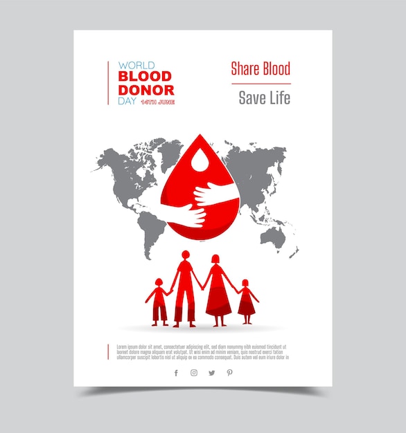 World Blood Donor Day Flat Design