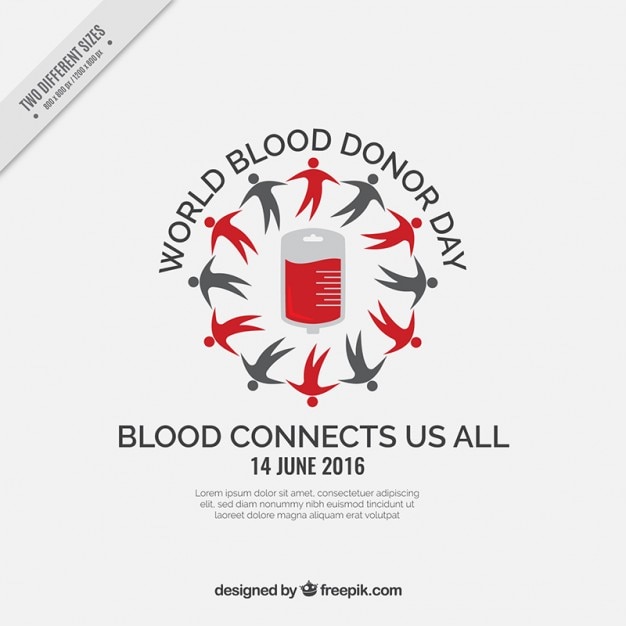 World blood donor day grey background