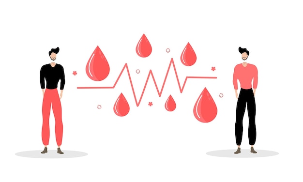 Вектор Векторный дизайн иллюстрации всемирного дня донора крови