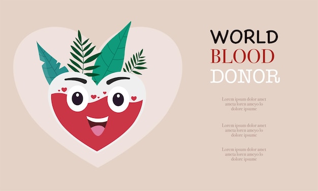 世界の献血者の日イラストベクター