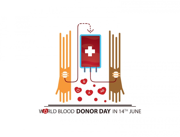 world blood donor day illustration