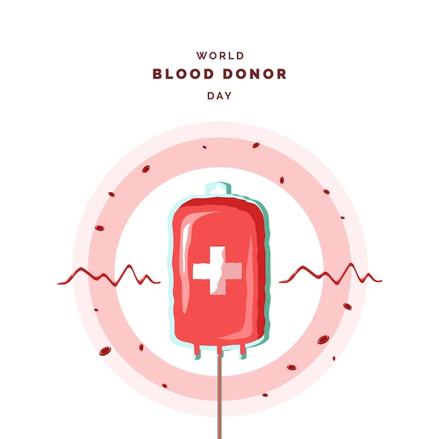 ベクトル 世界の献血者のイラスト