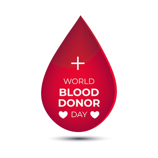세계 헌혈자의 날 6월 14일 벡터 헌혈자의 날