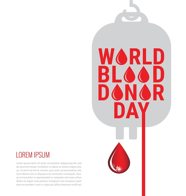 Vector world blood donor day poster