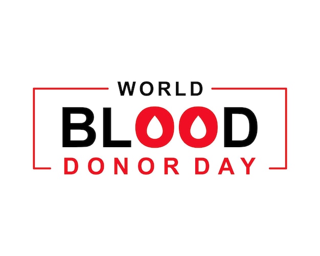 World blood donor day typography design