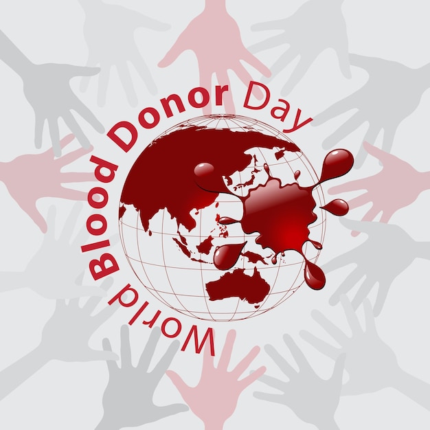 Вектор Векторный фон всемирного дня донора крови