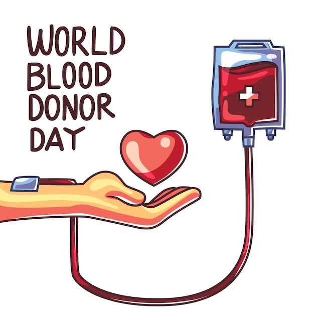 Vector world blood donor day
