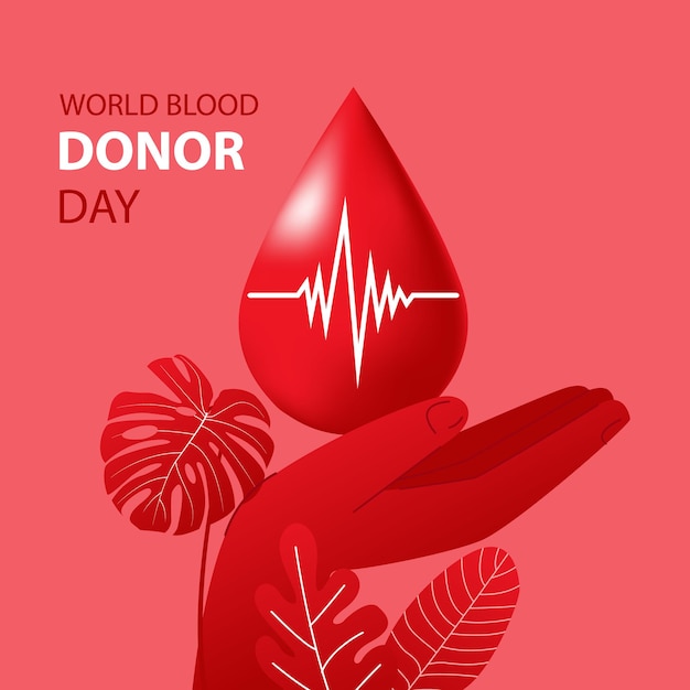 Vector world blood donor day