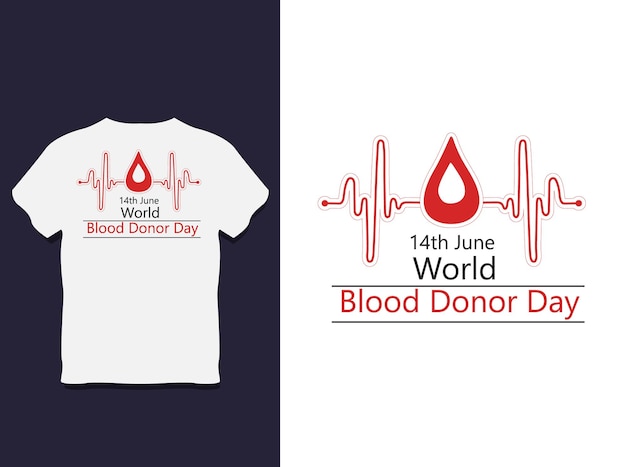 World Blood Donor Typography T shirt Design