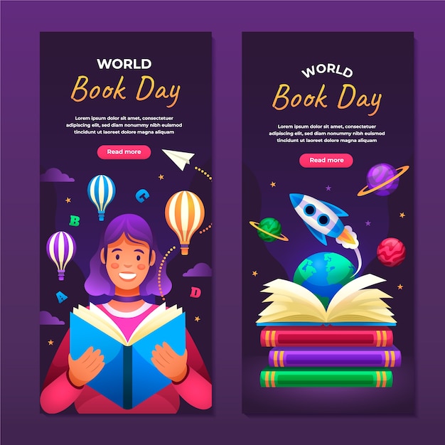 World book day banner set