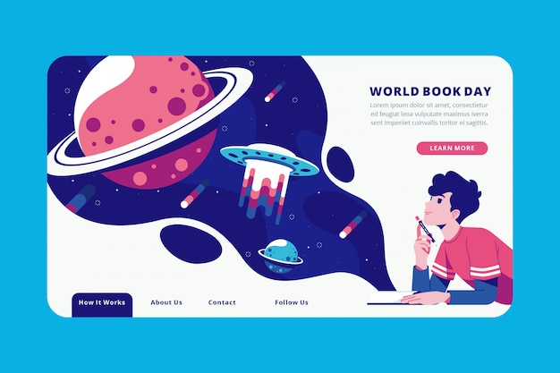 World book day creative landing page