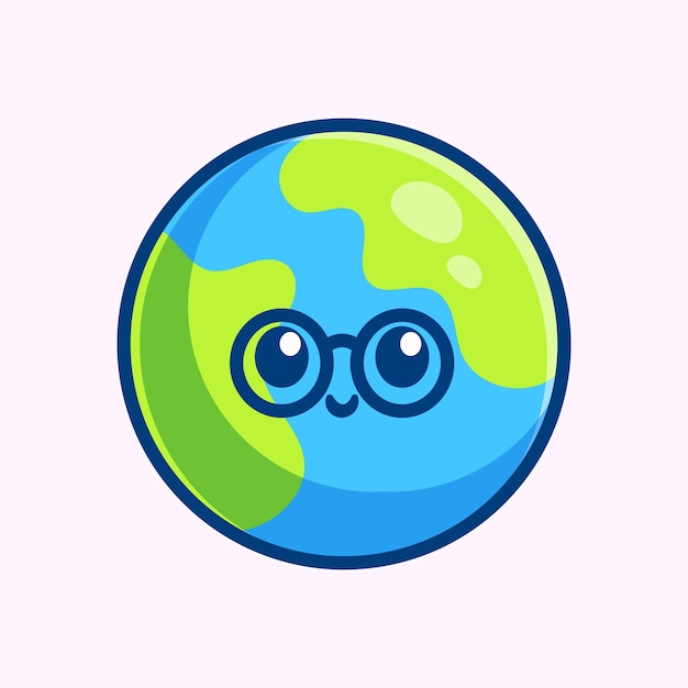 World book day cute earth is reading a book