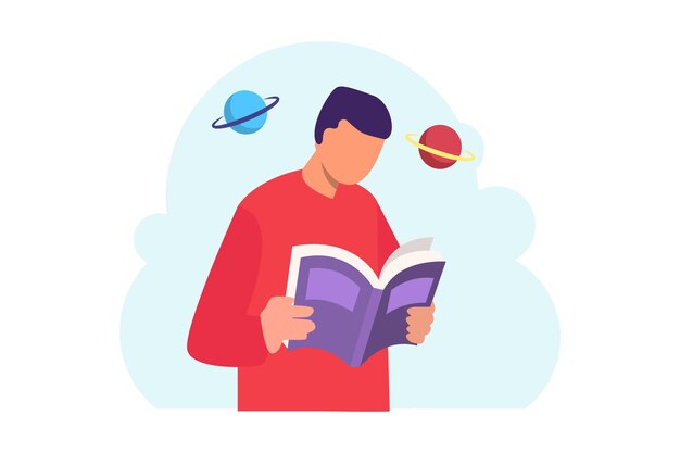 world book day flat design illustration
