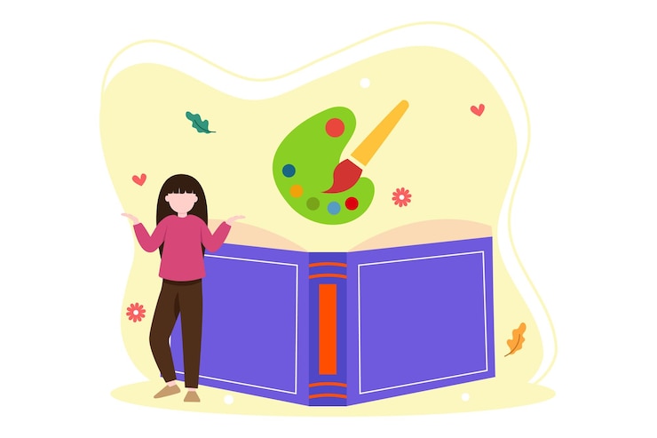 Vector world book day flat design