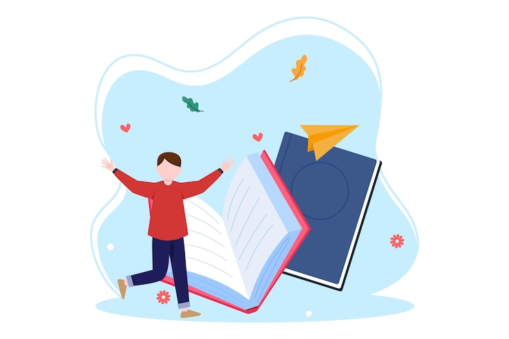 Vector world book day flat design