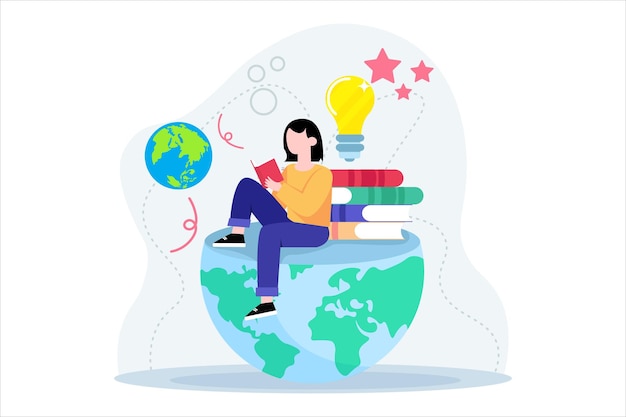 World book day flat design