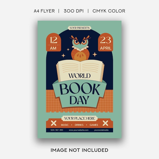 World book day flyer template