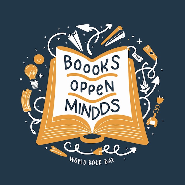 Premium Vector World book day illustration