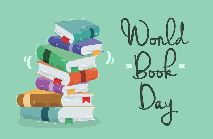 Vector world book day illustration