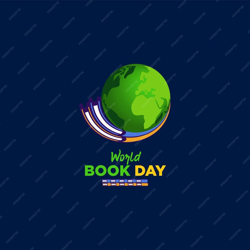 Premium Vector World book day logo vector design