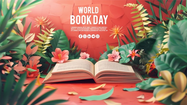 World book day social media post template