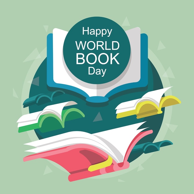 Vector world book day