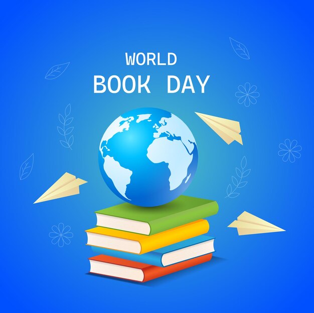 Vector world book day