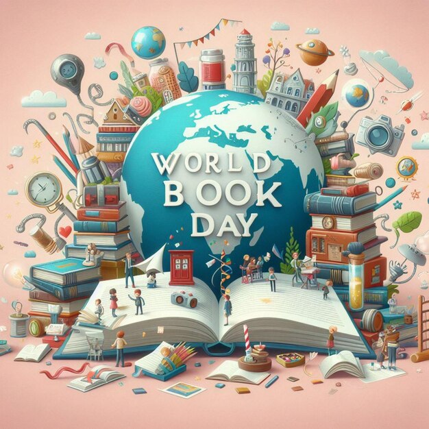 Premium Vector World book day