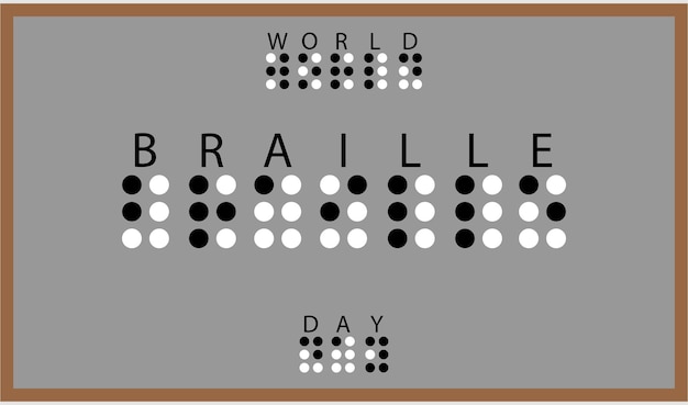 Vettore illustrazione vettoriale della giornata mondiale del braille 4 gennaio.